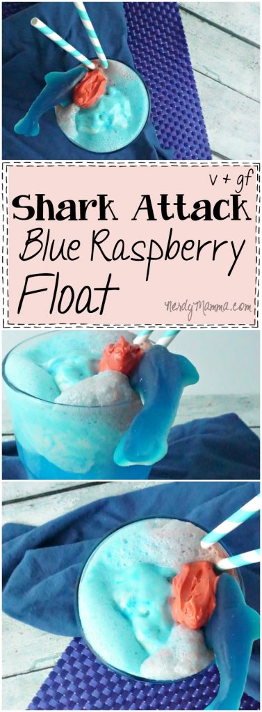 OMG! This is the funniest Shark Week idea...and so simple, too. I'd love a Blue Raspberry Float...but a Shark Attack Float--L-O-V-E!