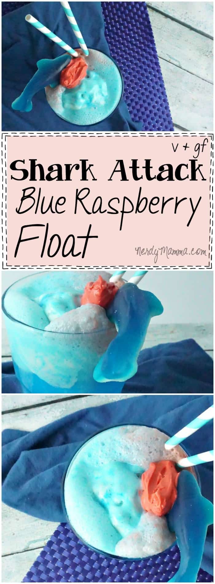 OMG! This is the funniest Shark Week idea...and so simple, too. I'd love a Blue Raspberry Float...but a Shark Attack Float--L-O-V-E!