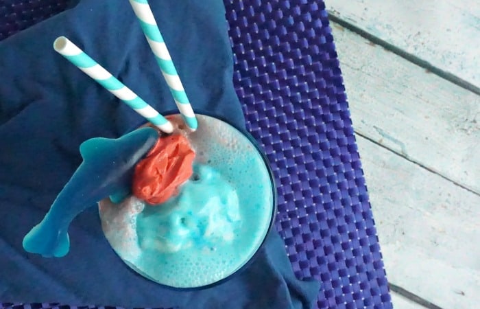 easy blue raspberry float recipe or shark attack float recipe feature