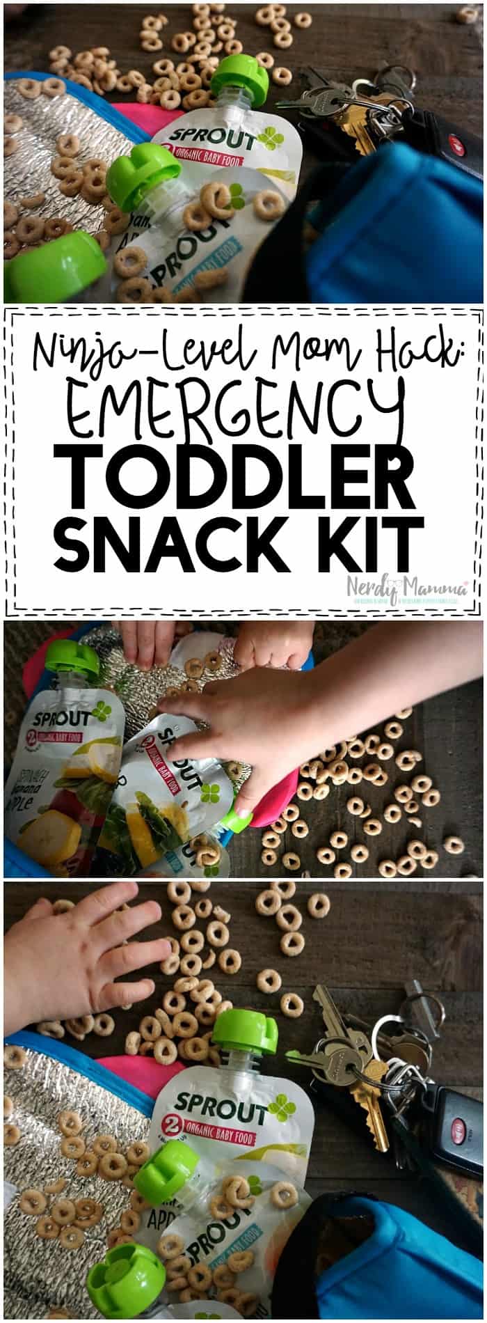 I love this Ninja-Level Mom Hack! Such a simple idea for a Snack Kit for a Toddler on-the-go!