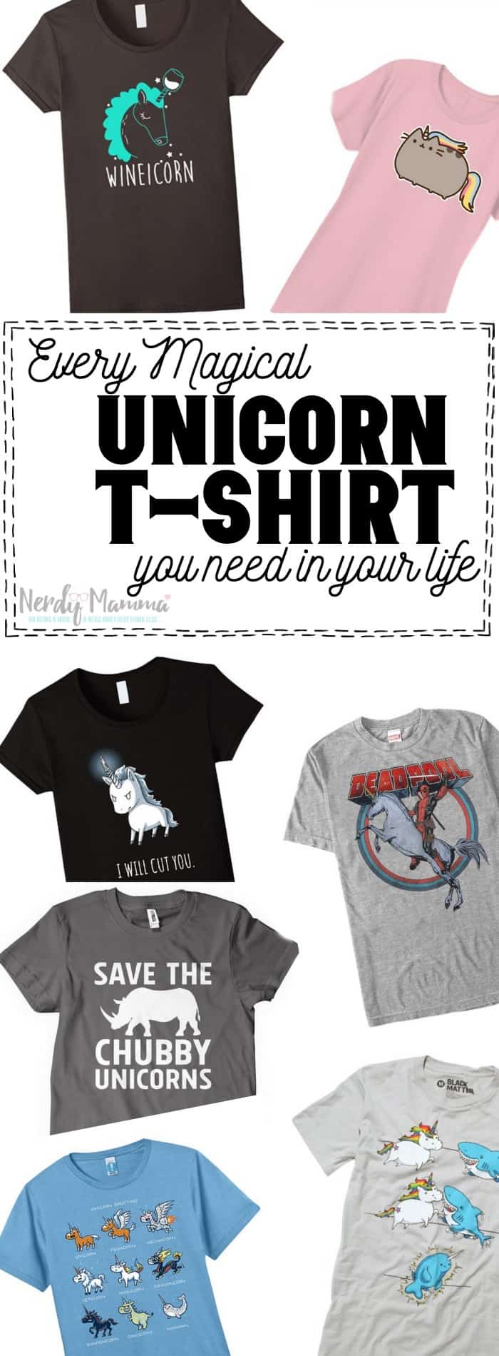 I love all these Magical Unicorn t-shirts! So cute! I need them all....