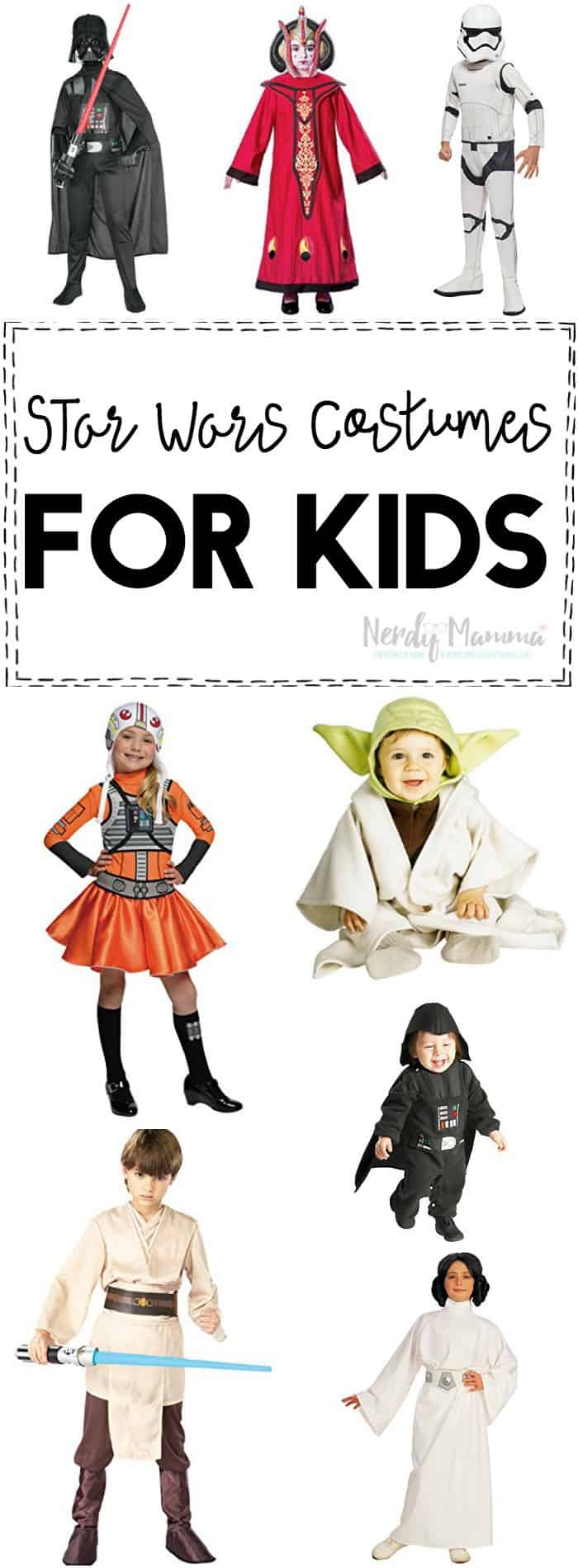 These Star Wars costumes for kids are seriously perfect for Halloween! If you have a star wars fan, you've got to check this out!