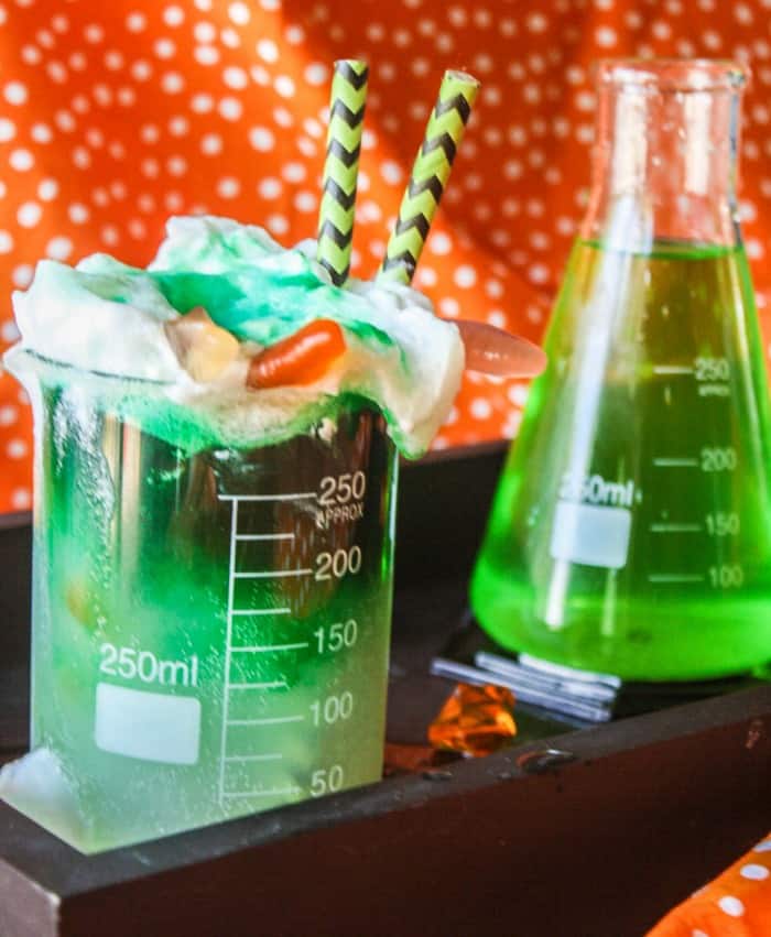 I love this kid-friendly Halloween Party recipe for Toxic Waste Punch. How simple--but fun!