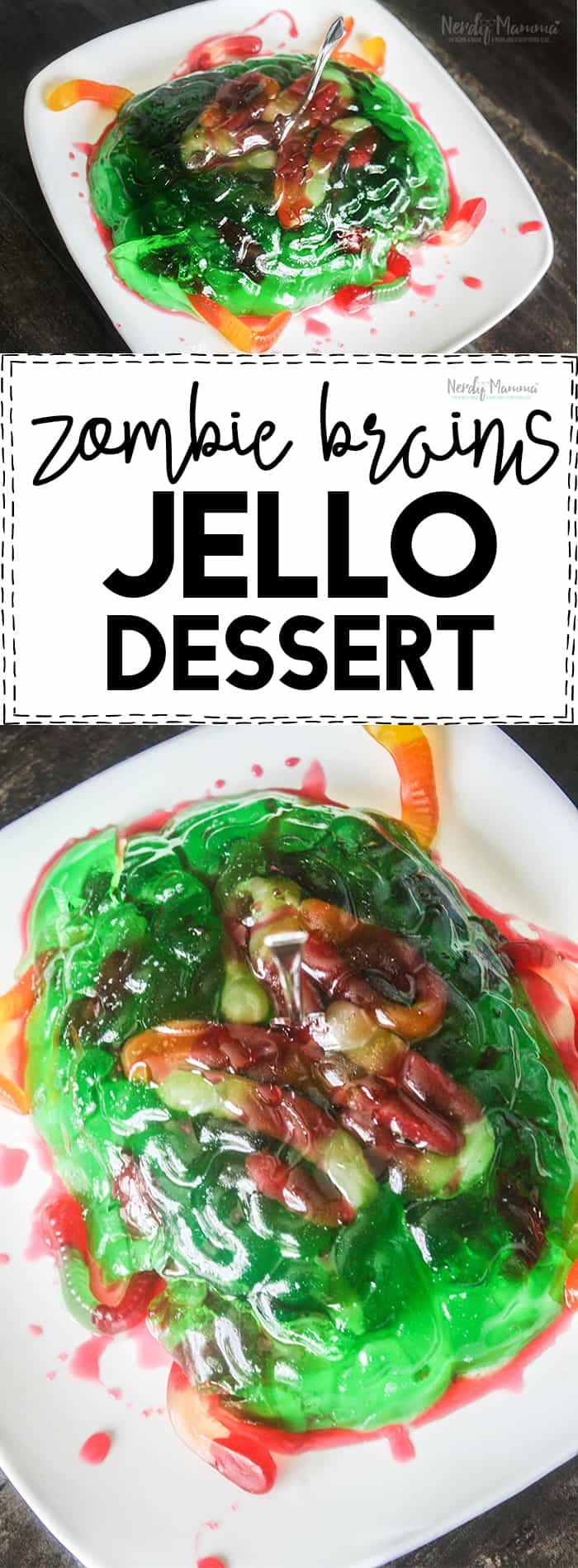 Calling all Jello fans! I've got the perfect Halloween treat for you: zombie brain jello dessert. It's a super fun treat for the Halloween season.