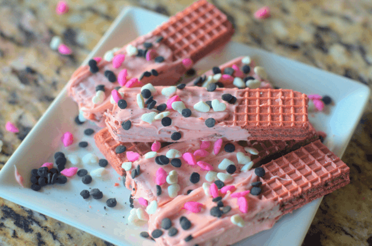 Dipped Valentine's Wafer Cookies