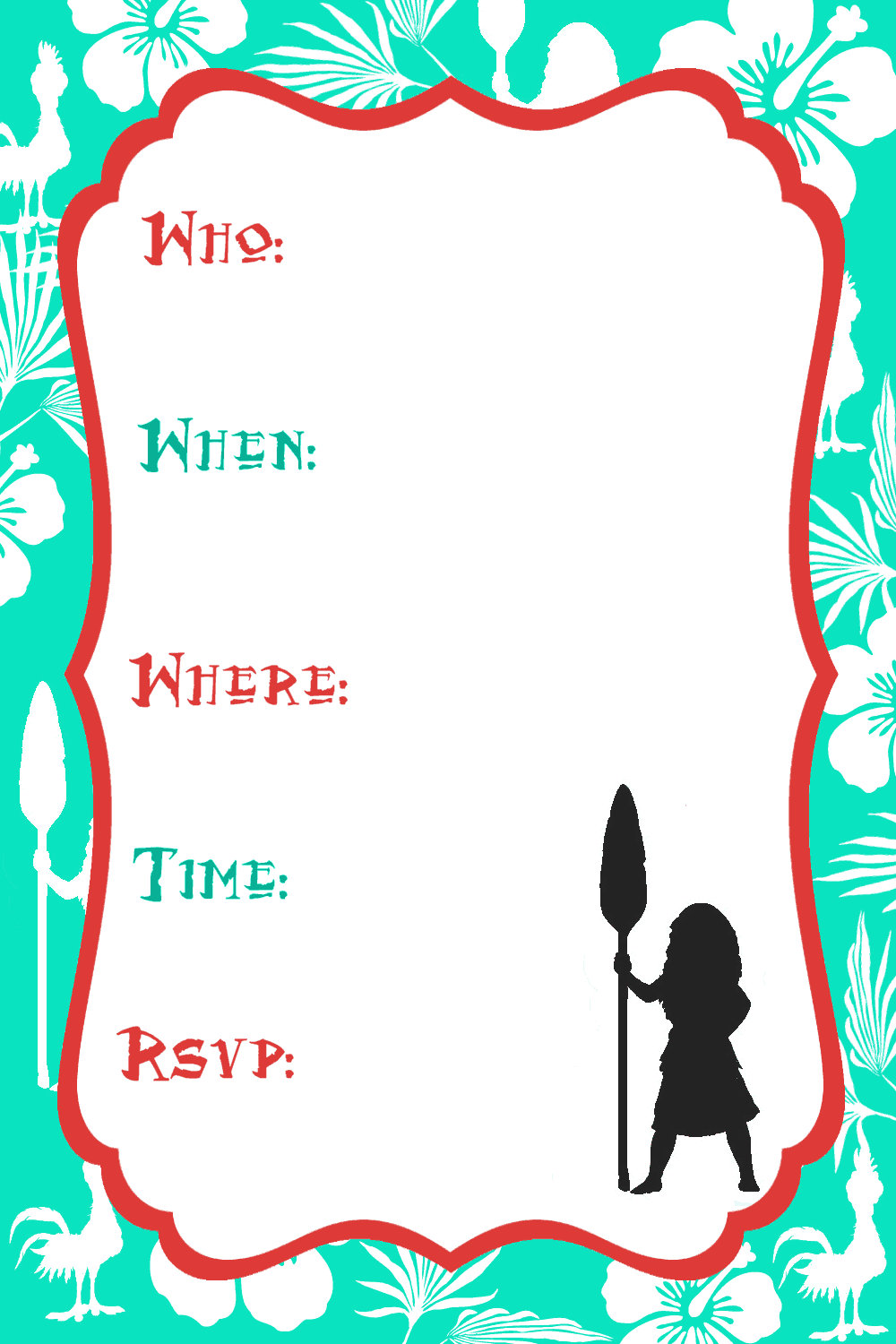 Moana Inspired Printable Party