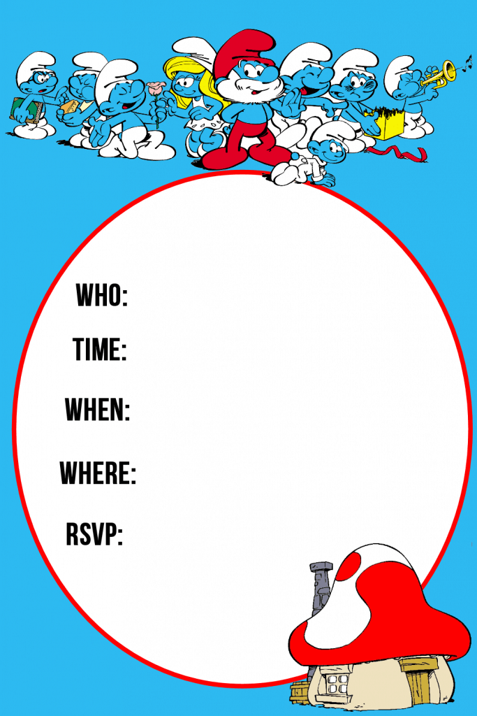 Smurf's Printable Party Pack - Nerdy Mamma