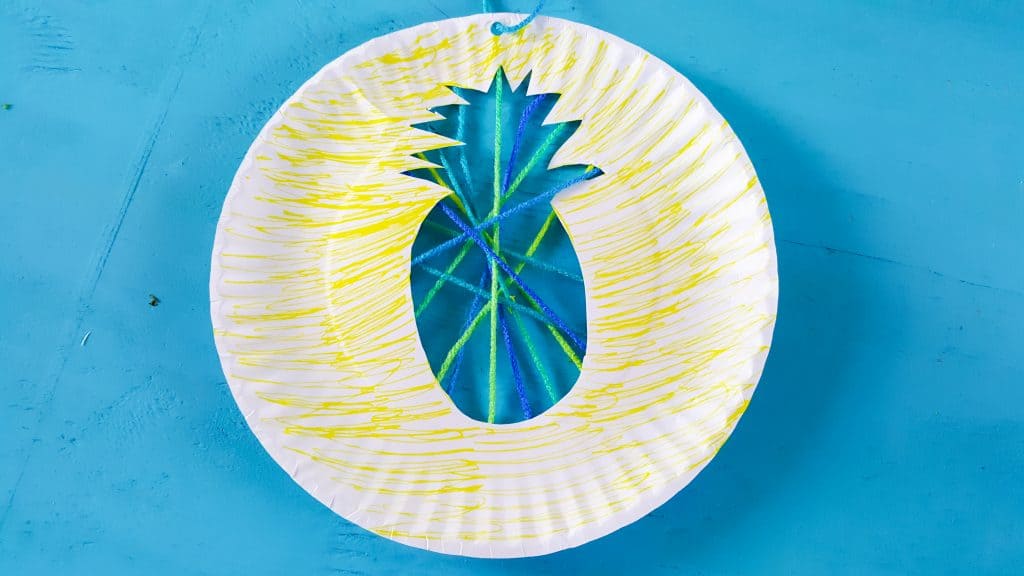 Pineapple Suncatcher Paper Plate Craft