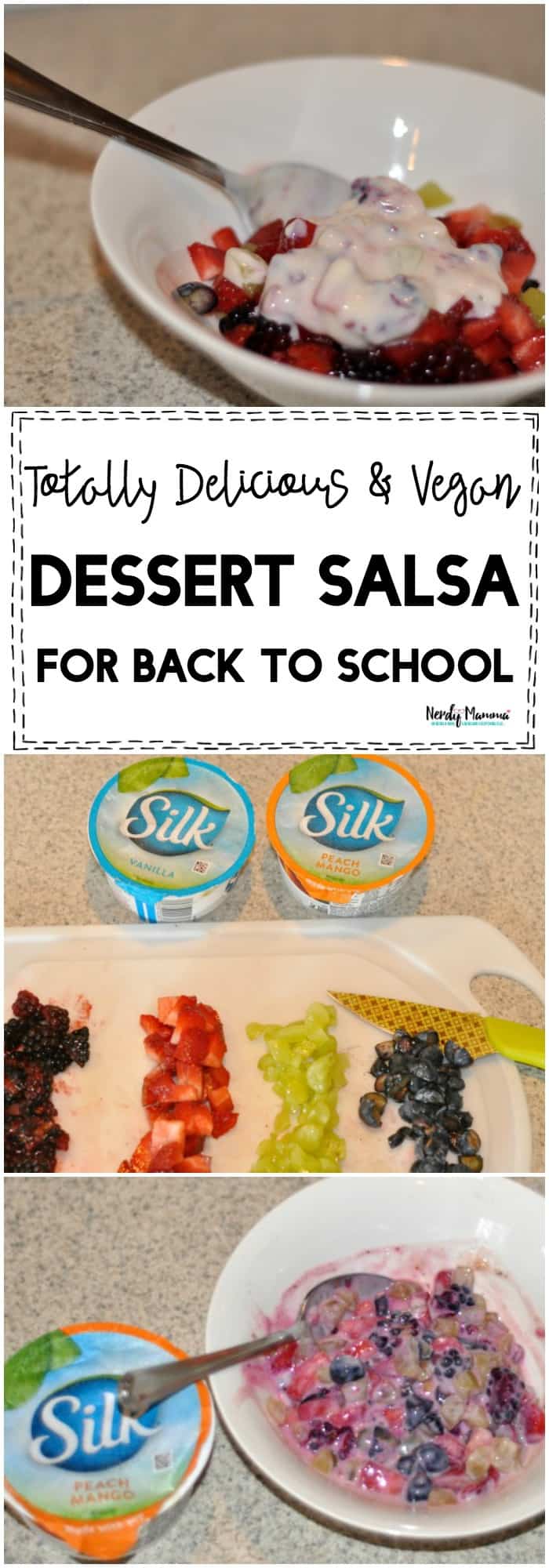OMG you've GOT to try this DELICIOUS & VEGAN Dessert Salsa! It's the perfect after school snack!