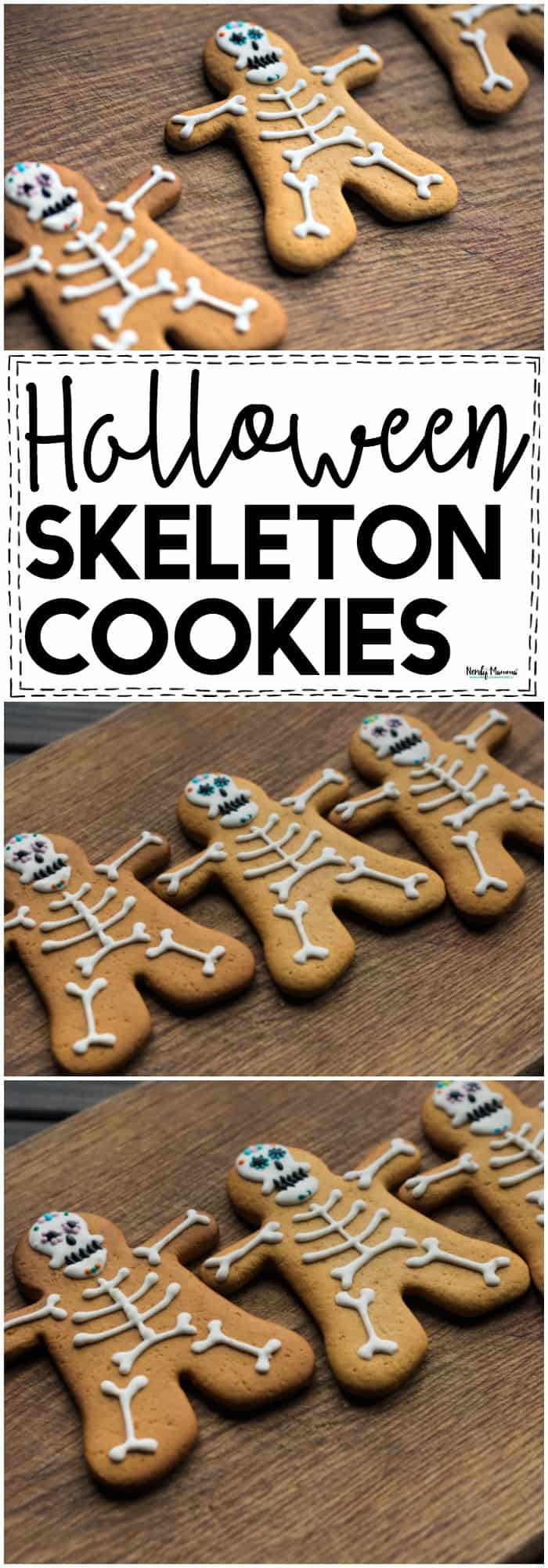 Check out these soft & delicious Halloween skeleton cookies! They're the perfect Halloween party treat or afternoon snack!