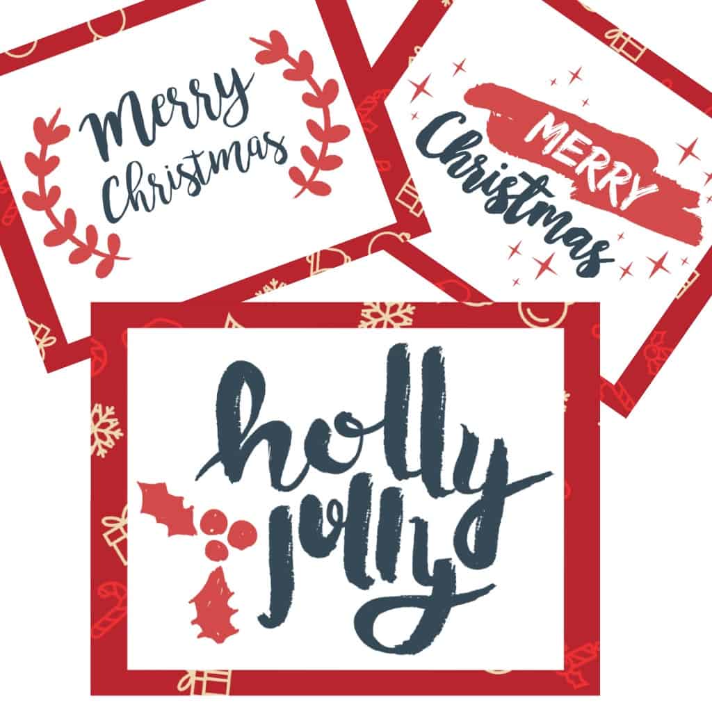 OMG! Check out these totes adorbs {& FREE!} Merry Christmas Printables! They're the cutest printable wall art for Christmas! #Christmas #FreePrintables #ChristmasPrintables