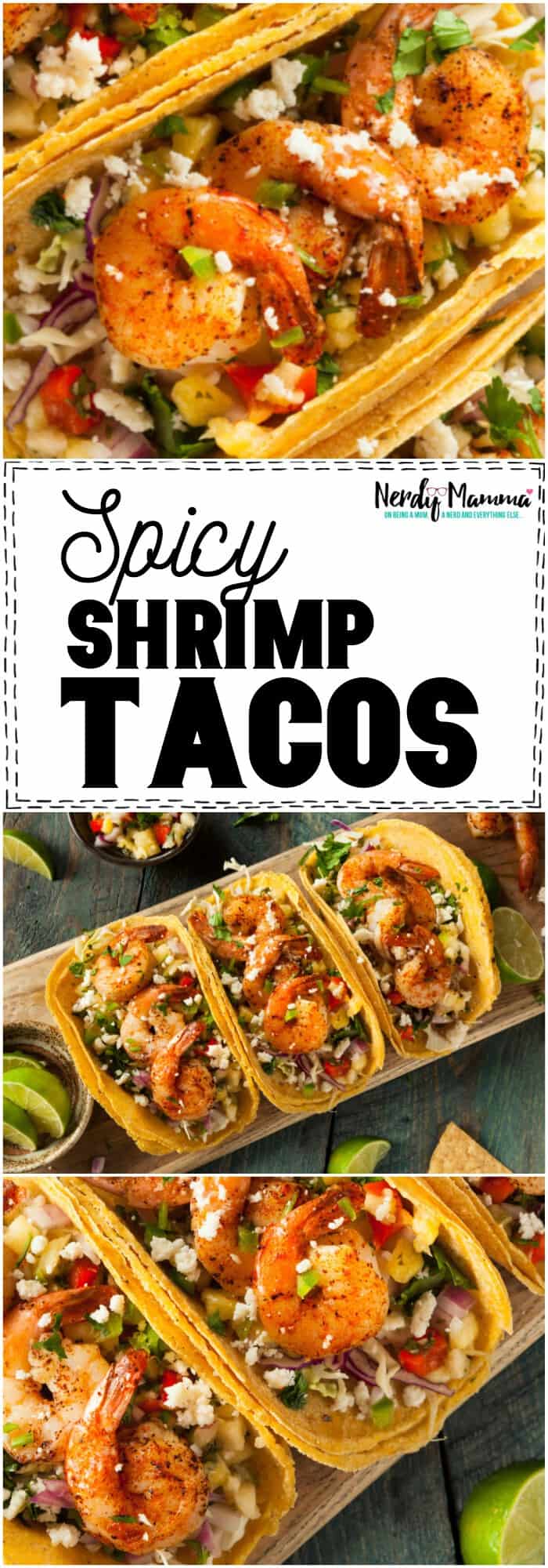 I. LOVE. These Spicy Shrimp Tacos. They're so good. #shrimp #shrimprecipe #taco #tacotuesday #tacos #tacorecipe #shrimptaco #shrimptacorecipe