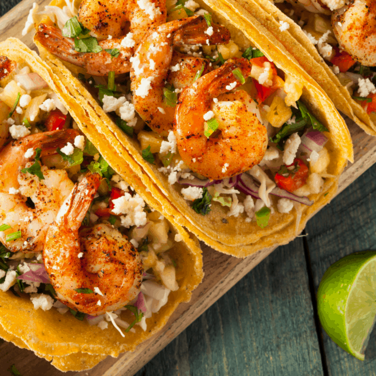 I. LOVE. These Spicy Shrimp Tacos. They're so good. #shrimp #shrimprecipe #taco #tacotuesday #tacos #tacorecipe #shrimptaco #shrimptacorecipe