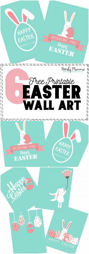 6 Free Printable Easter Wall Art Posters - Nerdy Mamma