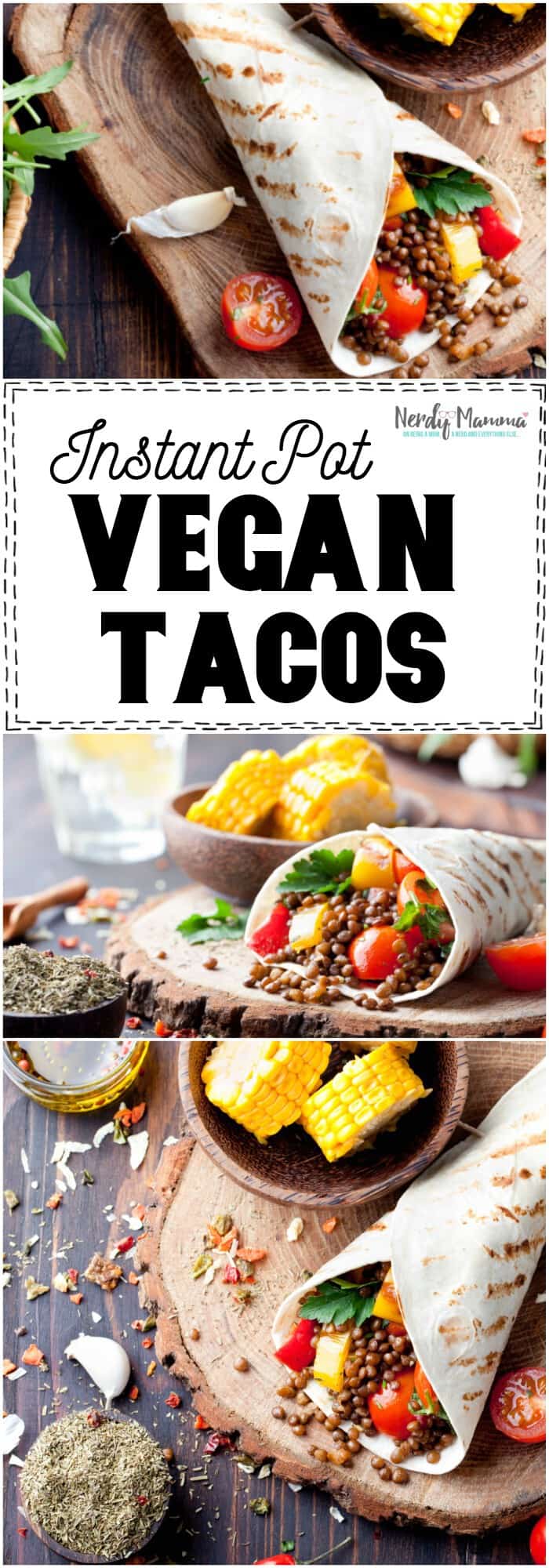 OH. My. Wow. Vegan Tacos in the Instant Pot. I never thought to make this before! #vegan #instantpot #instantpotvegan #taco #mexican #veganmexican #texmex #vegantexmex #recipe #yum #tasty