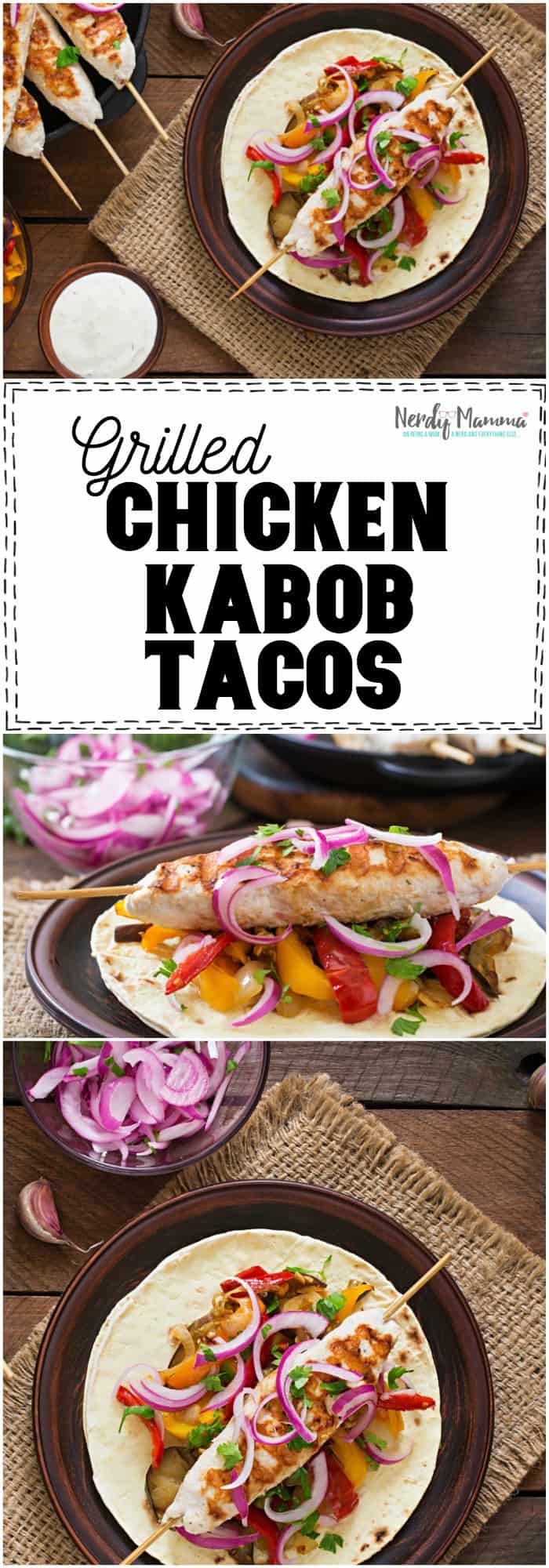 Oh. I love the idea of these Chicken Kabob Tacos--so easy and so fun for the kids! #taco #texmex #mexican #food #foodtruckfood #taco #tasty #yum