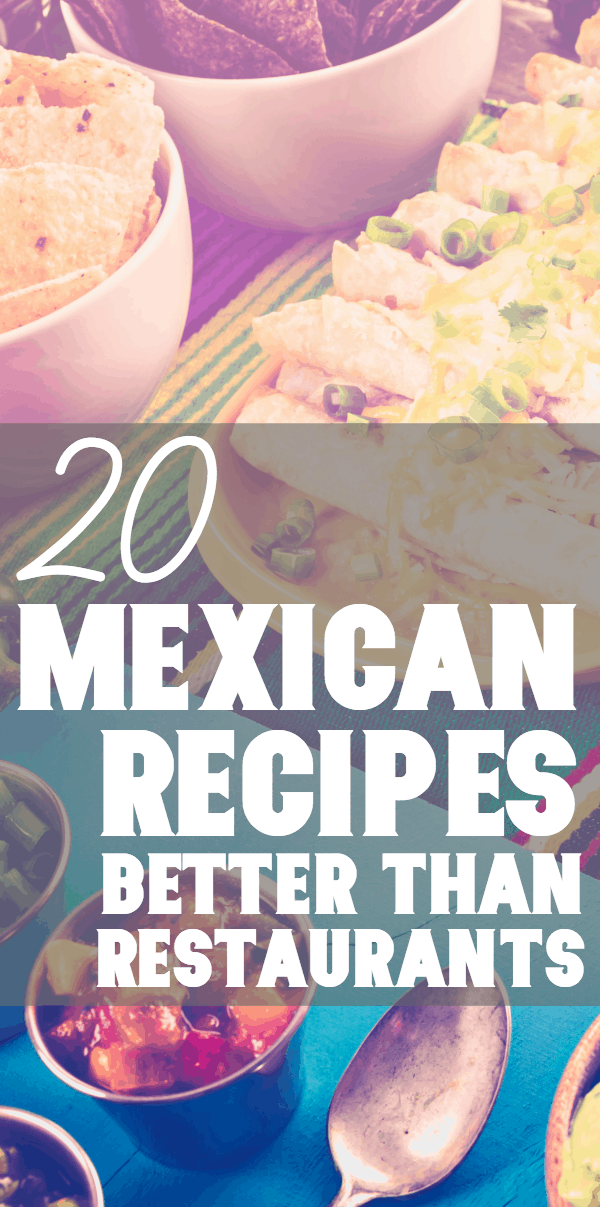 Have you ever thought: I just wish I could make that favorite recipe of mine from Restaurante XX? Oh, you have. Admit it. Well, it's ok. You don't have to say it--I know it's how you feel. So I made you a wonderful set of 20 Mexican Recipes that are Better Than Restaurants. You're welcome. #mexican #mexicanfood #mexicanrecipe #mexicanrecipes #food #recipe #recipes #restaurantfood