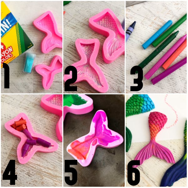 Yeah, I had a box of very nice new crayons--and then I didn't (because I have two little kids). Now, I have some Easy DIY Mermaid Crayons that are so pretty--and a lot thicker so there's less breakage and more funtimes. #nerdymammablog #mermaid #mermaidcrayon #recyclecrayons #crayon #diy #howto #howtoforkids #oldcrayonideas #repurposecrayons #repurpose #reuse #recycle