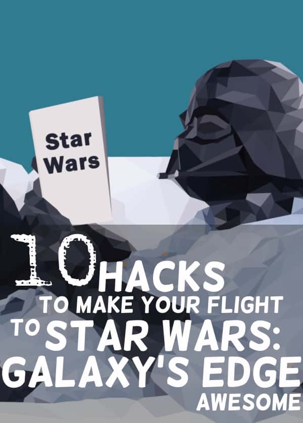 Look, if you're planning a trip to Disney's Star Wars: Galaxy's Edge and you're not getting there cross-road, then you've got a plane trip ahead of you. Keep it fun and awesome with these 10 Hacks to Make Your Flight to Star Wars: Galaxy's Edge Awesome. #nerdymammablog #starwars #starwarsgalaxysedge #galaxysedge #starwarsdisney #disneystarwars #airplanehacks #hacks #flighthacks #vacation #vactionhacks