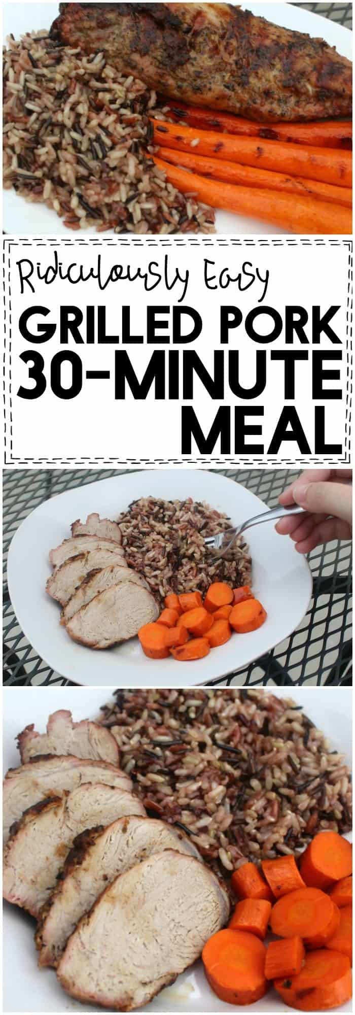 OMG! You've got to try this ridiculously easy grilled pork 30 minute meal! It's the perfect summer dinner and all done on the grill!