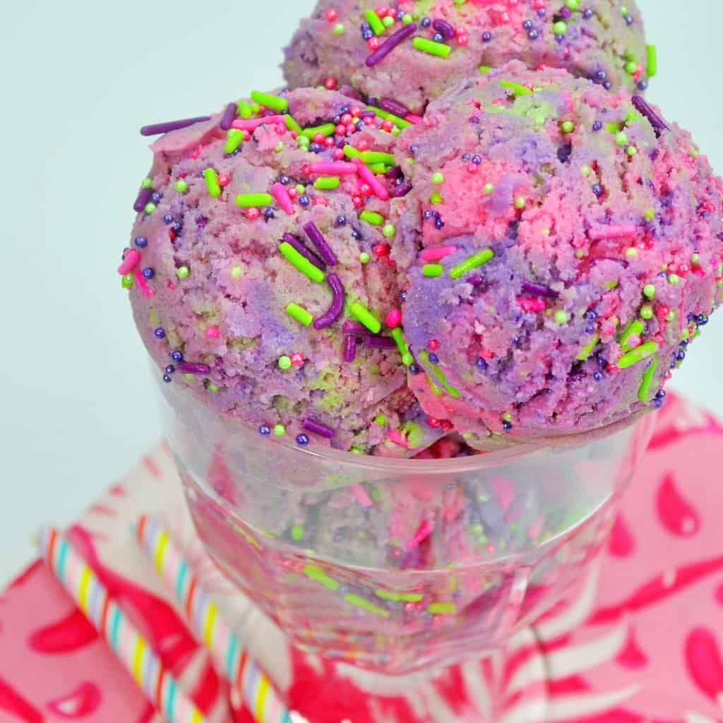 Snack time just got epic. the unicorn ate the rainbow--and now there's a big, heaping scoop of Unicorn Poop Cookie Dough ready to be served-up and enjoyed. Snack time is anytime with this amazing treat--for freaking real. #nerdymammablog #unicorn #cookiedough #unicorntreat #unicornfood #unicorncookiedough