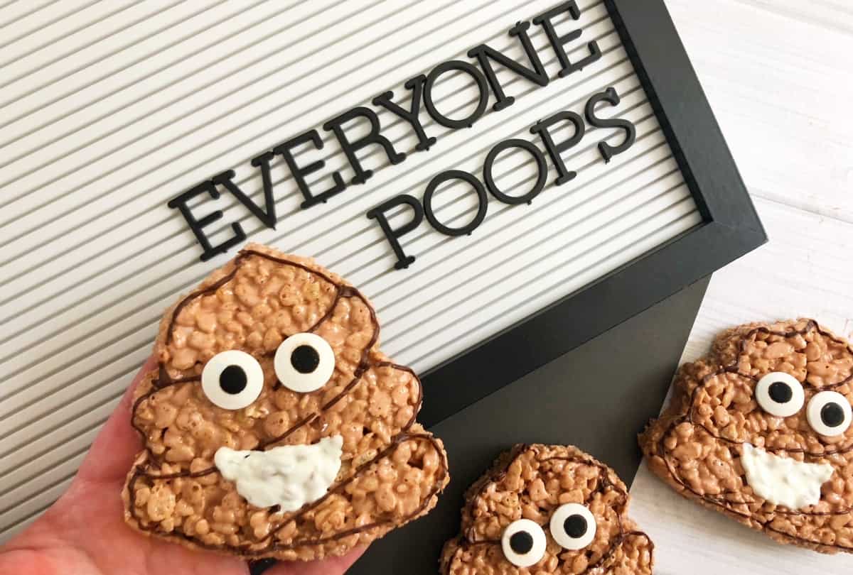 Look, we all poop. And wee have poopy days and we exclaim poop. Poop is just a fact of life. And now, thanks to a bad day and a even badder idea...well, we made some Poop Emoji Treats for snack time--because poop can also be funny. #nerdymammablog #ricekrispietreats #emoji #treats #snack