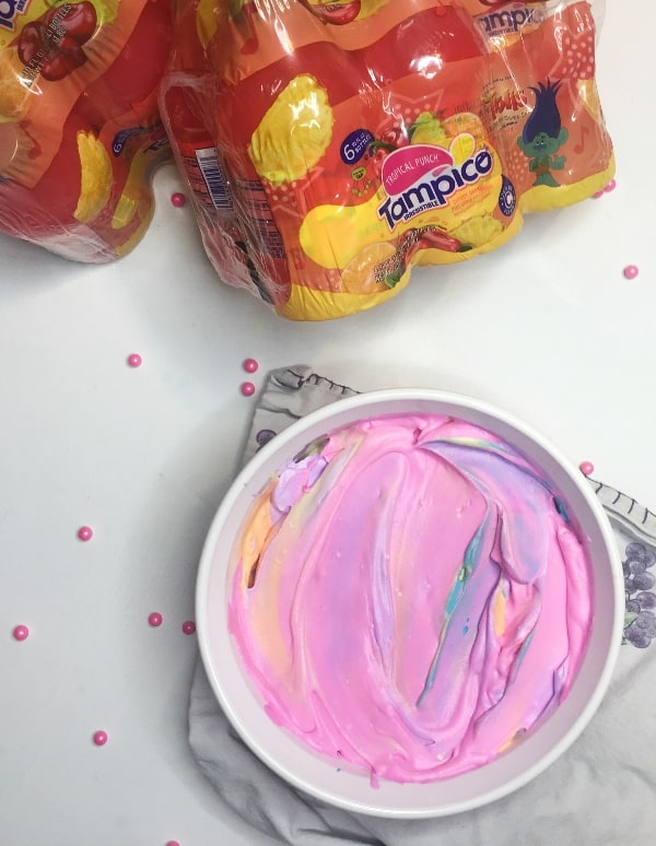 #AD My kids are obsessed with "Trolls: The Beat Goes On." And now, I'm obsessed with this Vegan No-Churn Trolls Ice Cream with Tampico Fruit Punch. Let's play some "Tampico Flavor Hunt" and get our ice cream on. #TampicoJuice #TampicoFlavorHunt #TheBeatGoesOn #NerdyMammaBlog