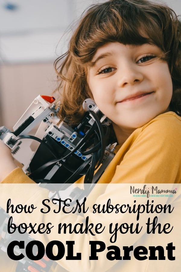 If you want to be the "cool" parent, there's one sure-fire way to get there: STEM Subscription Boxes. They're easy to get, fun for your kid, and sure to teach them something--and your kid will think you're a hero. #nerdymammablog #stem #steam #stemsubscriptionbox