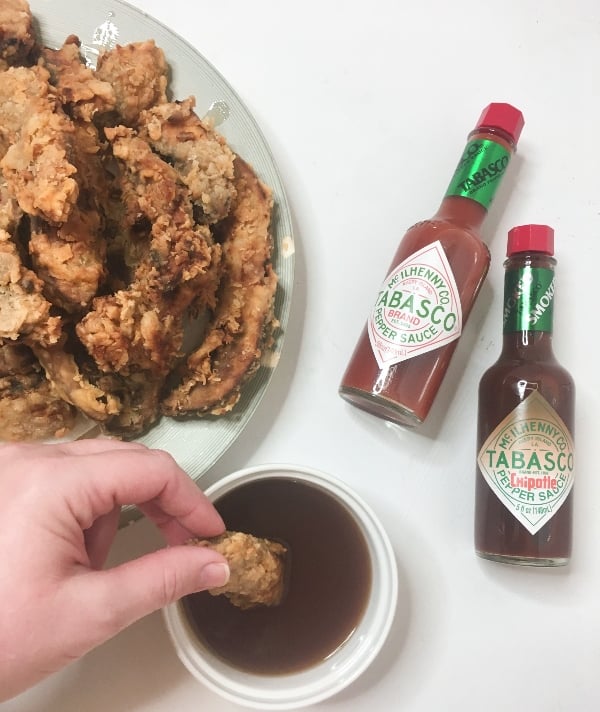 #ad I think I hit on something magical and absolutely perfect with this Vegan Fried "Chicken". It's basically just Fried Mushrooms with Sweet and Sour Sauce, but oh wow. #FlavorYourWorld #nerdymammablog #vegan