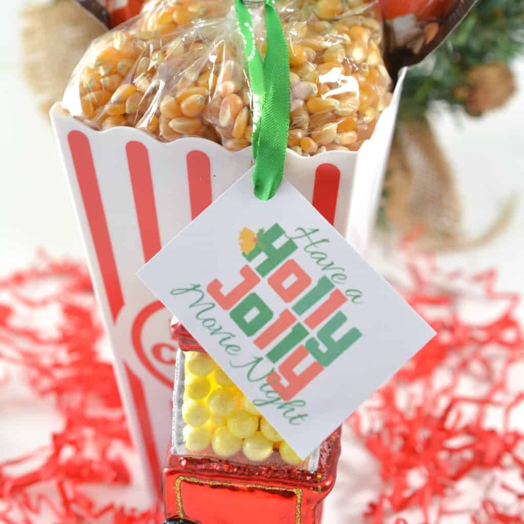 The perfect gift for people that enjoy a movie at home on their night off (which is every-freaking-person-on-the-planet, now that I think of it). It's fun, simple, AND the Holly Jolly Movie Night Gift Kit is super thoughtful because you can customize it to the person's favorite treats! #nerdymammablog #christmas