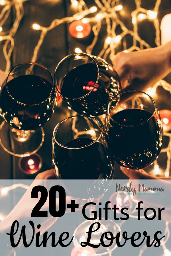 You know that person on your list that really digs wine, but you already got them a bottle of wine--like the last 10 gifting events in a row? I've got you--these 20+ Gifts for Wine Lovers are unique, fun and so cool your gift recipient will be so very pleased. #nerdymammablog #wine