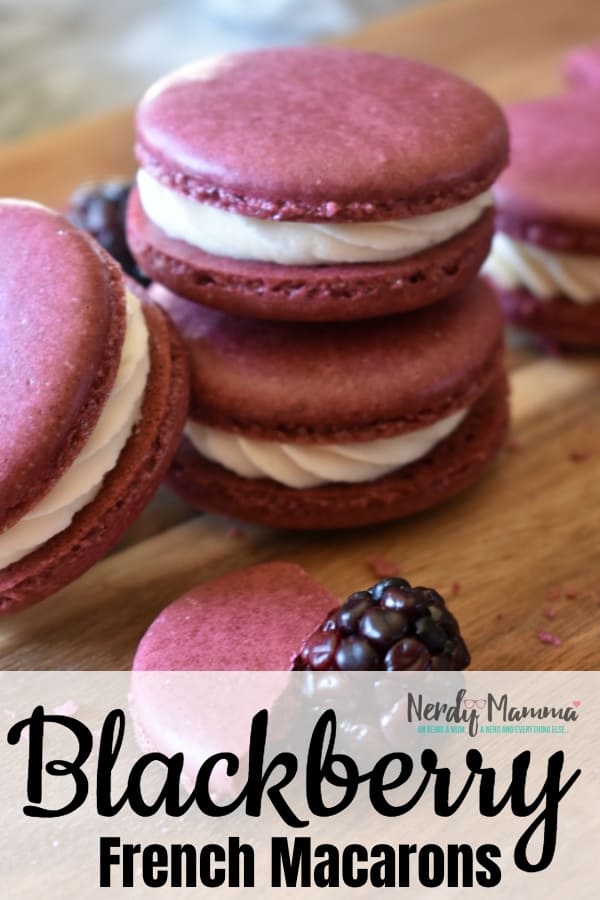 Dude. This Blackberry Macaron Recipe is so easy. And the flavor. These little cookies are going to be the death of me. But a happy death. #nerdymammablog #macaron