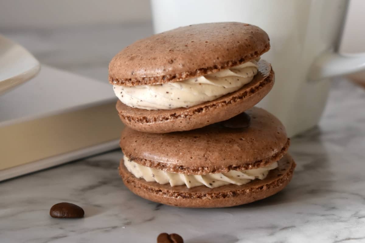 So, I decided to take a plunge and try this amazing recipe from a friend for Chocolate Espresso Macarons. I was not disappointed. So amazing. #nerdymammablog #frenchmacaron