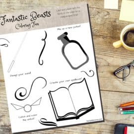 Fantastic Beasts Free Printable Coloring Page - Nerdy Mamma