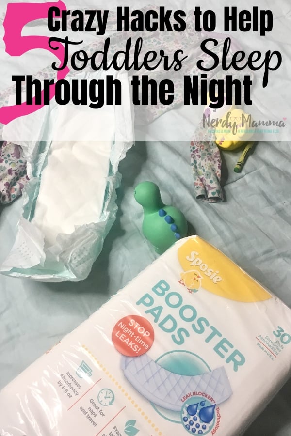 I love these sensible 5 Crazy Hacks to Help Toddlers Sleep Through the Night. SO VERY simple...I can't wait to start trying them! #nerdymammablog #toddlers #SposieMoments