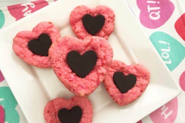 Valentine Cake Mix Cookies