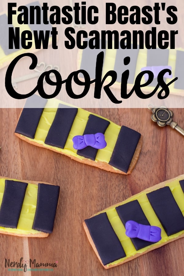 I'm secretly in love with our sweet wizard and these Fantastic Beast's Newt Scamander Cookies are basically my ode to the magician that stole my wand--and heart. #nerdymammablog #fantasticbeasts #harrypotter #newtscamander #harrypottercookies