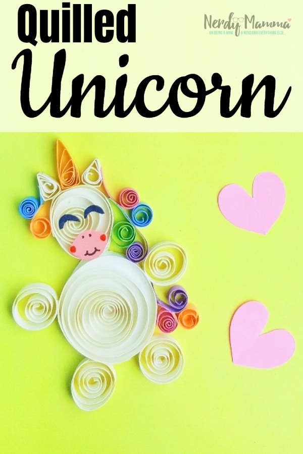 First, let me start by saying, I absolutely loved making this Paper Quilled Unicorn Craft. Simple, fun and way easier than I thought--it's such a cool result, I'm going to quill EVERYTHING. #nerdymammablog #papercraft #craft #unicorn #quilling #quilled #quillcrafting