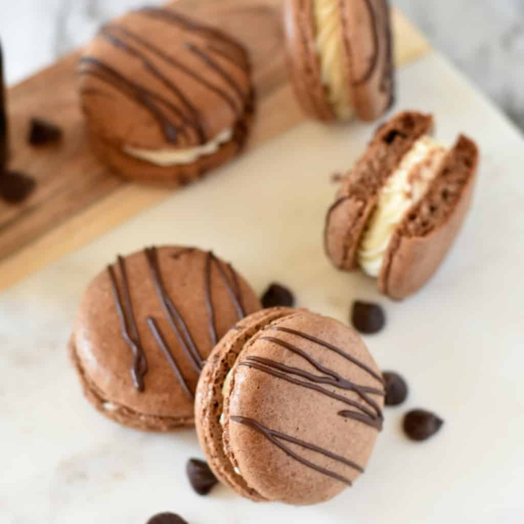 When I set out to make Bailey's Macaron Cookies, I had no clue just how wonderful they'd be. But dude, they're so good, I am seriously hoarding them. #nerdymammablog #frenchmacarons #macaroncookies #baileys #macarons #baileysmacarons