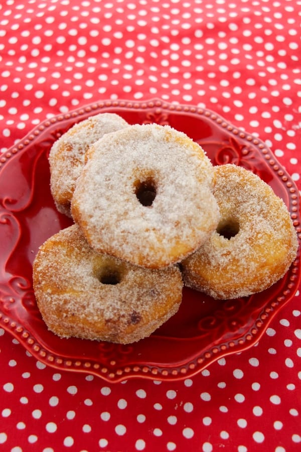 You know those amazing sugar donuts you get at the Chinese Buffet? Yeah, I hacked their Simple Cinnamon-Sugar Biscuit Donut Recipe and now I'm sharing it. You're welcome. #nerdymammblog #donut #donutrecipe #easydonutrecipe #biscuitdonuts