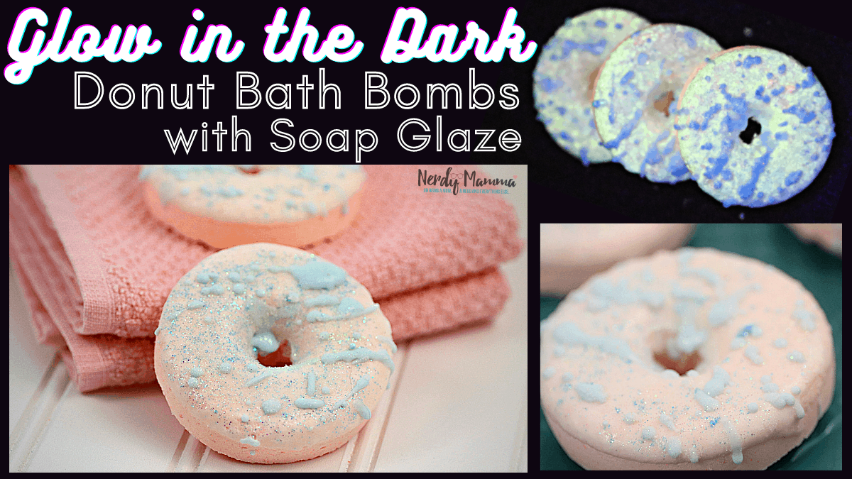 Glow in the Dark Donut Bath Bomb with Soap Glaze