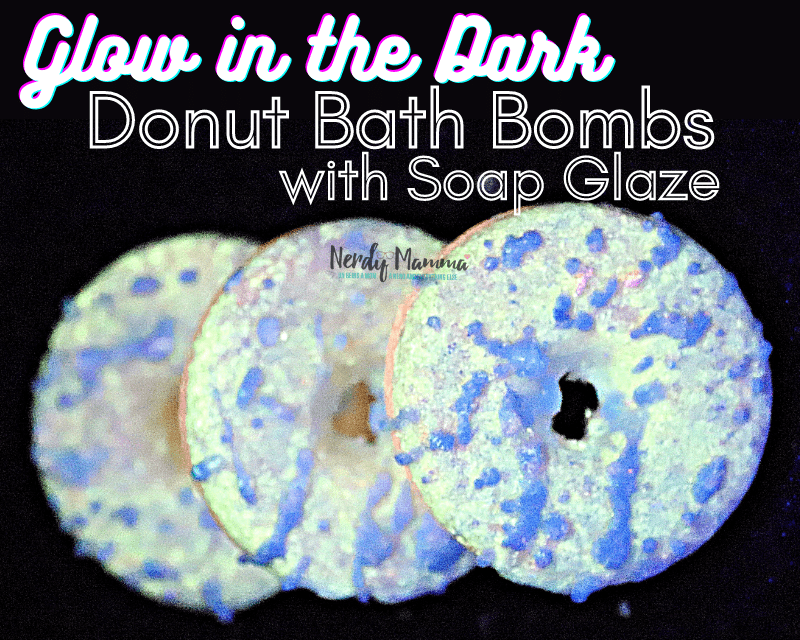 Glow in the dark donut bath bombs