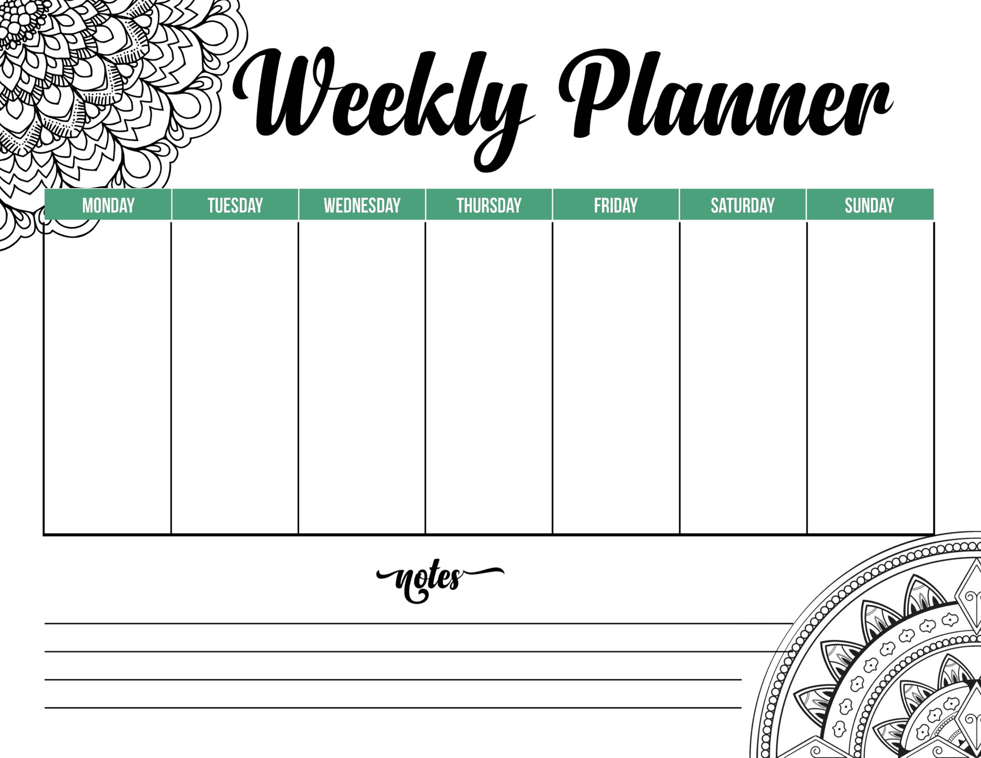 Printable Weekly Planner 2