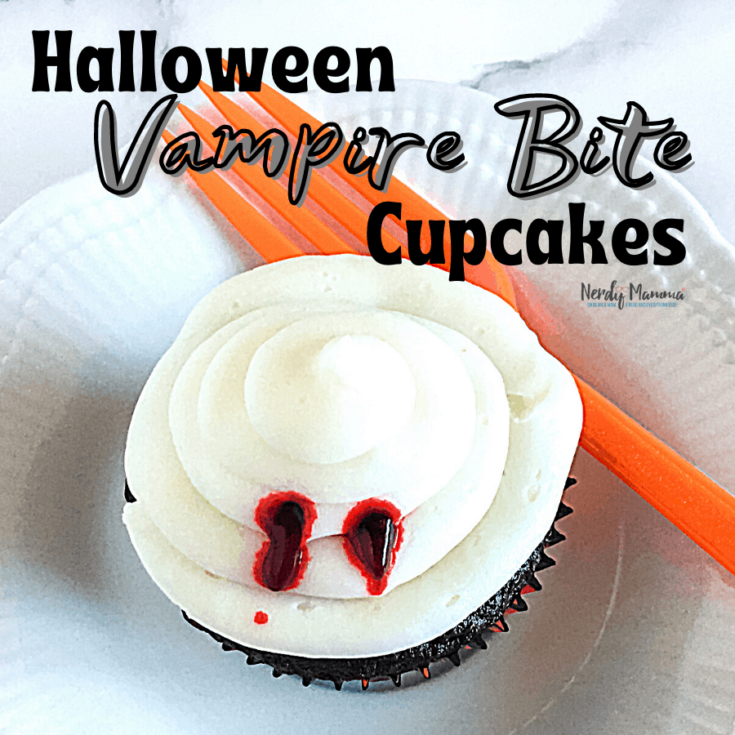 Easy Halloween Vampire Bite Cupcakes recipe