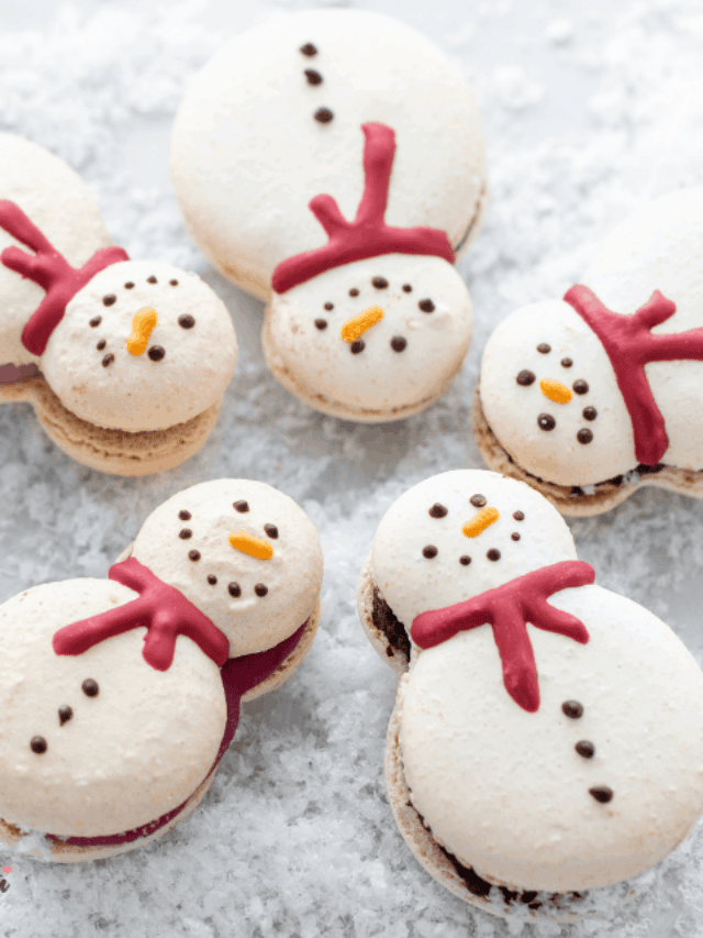 Snowman Macaron recipe