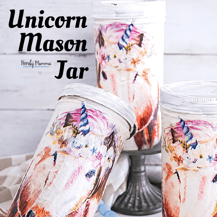 Easy DIY Unicorn Mason Jars