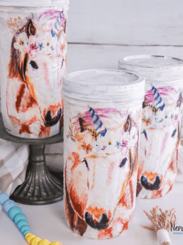Easy DIY Unicorn Mason Jars Story