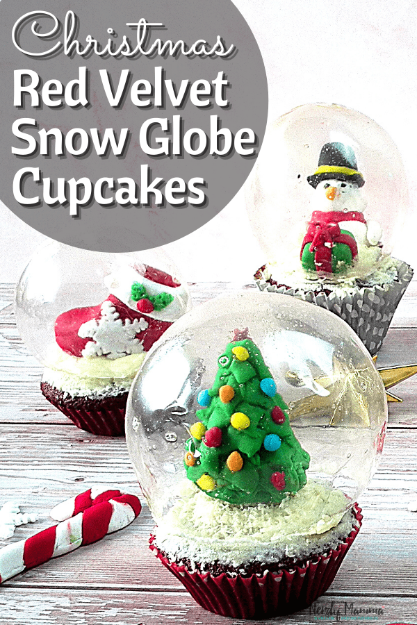 The Christmas Red Velvet Snow Globe Cupcakes