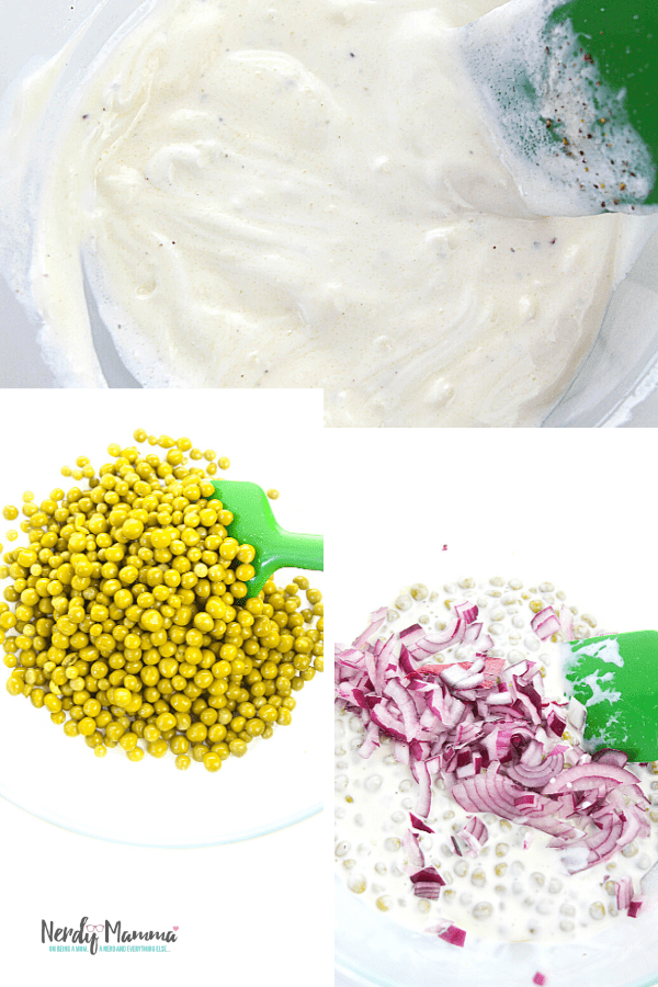 Ingredients of Pea salad