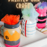 Painted Mason jar craft